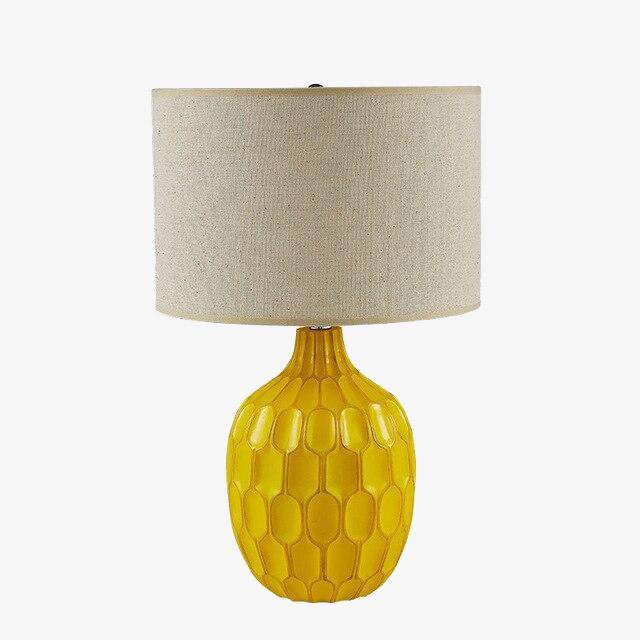 Modern LED table lamp in the shape of a pineapple with lampshade white
