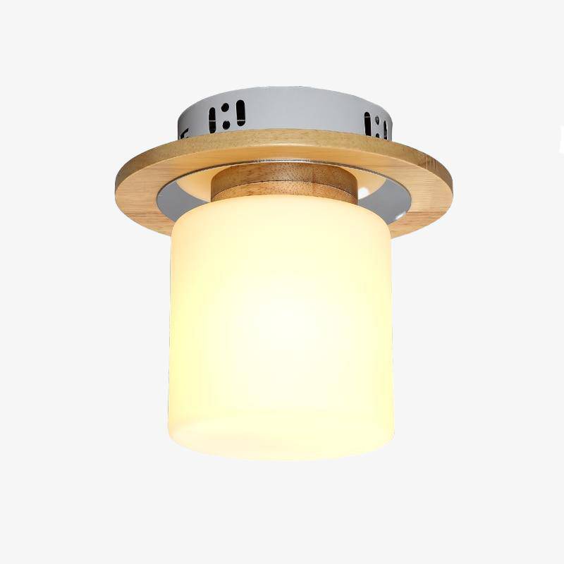 Modern Scandinavian style wooden LED ceiling light Square