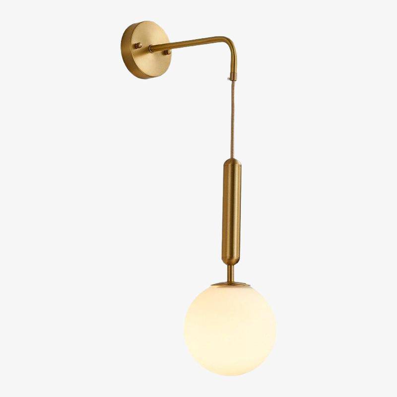 wall lamp LED design wall lamp in gold with glass ball Shadow