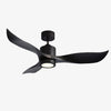 Ventilateur de plafond design LED à pales ondulées (noir ou blanc)