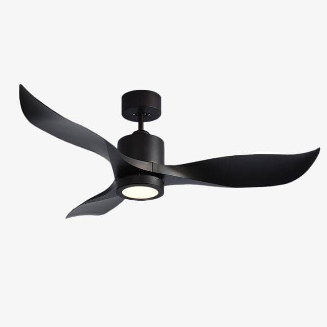 Ceiling fan LED design with wavy blades (black or white)