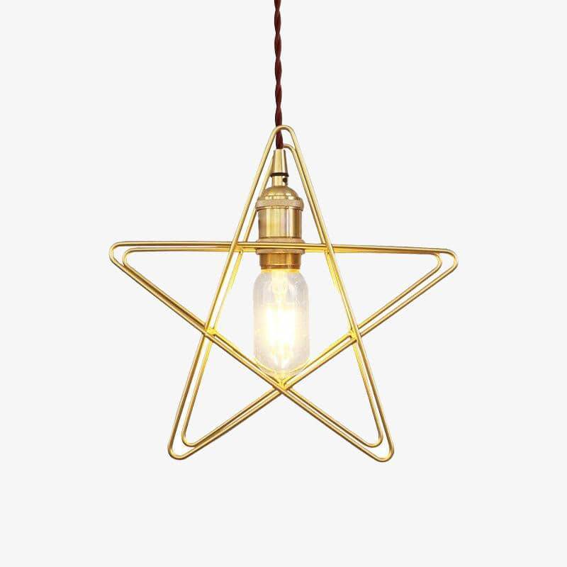 Suspension design LED style étoile en métal Loft