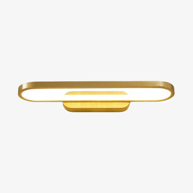 design Aplique LED con curvas doradas