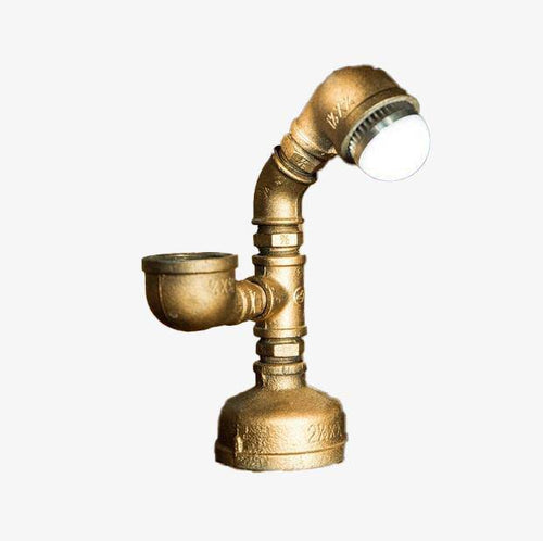 Lampe de chevet ou bureau en forme de tuyaux Retro