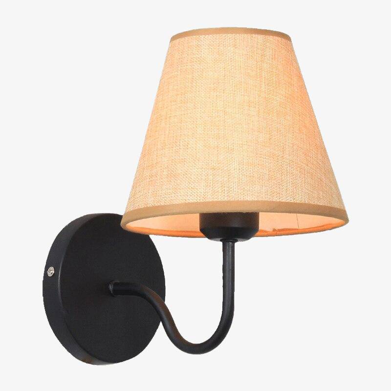 Lámpara de pared LED con pantalla de tela Sconce