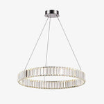 Suspension design dorée LED avec anneau en verre Luxury
