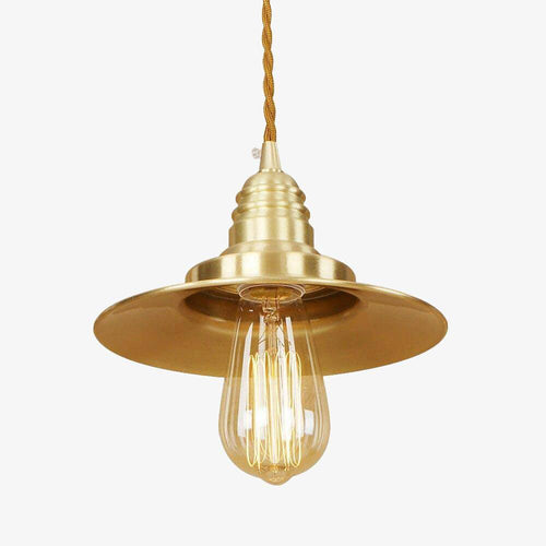 Suspension design à LED avec abat-jour en métal doré Novelty Loft