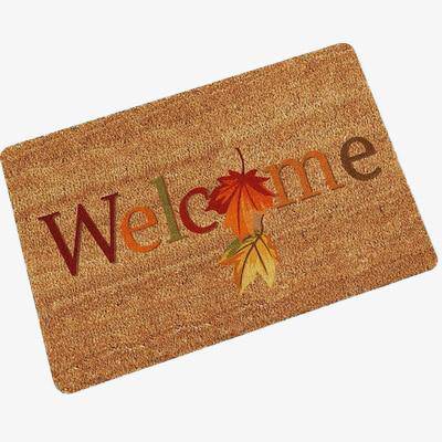 Welcome" rectangle doormat Autumn