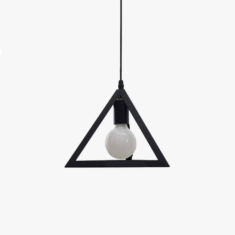 Suspension moderne LED en triangle (noir ou blanc)