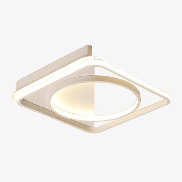 Plafonnier design LED cercle dans carré