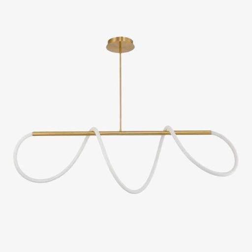 Lustre design LED doré avec bandeau lumineux Shadow