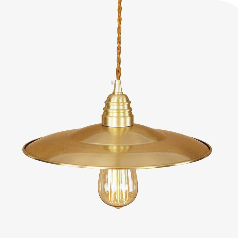 Suspension design LED en métal doré avec abat-jour chapeau Coffee
