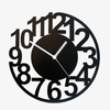 Horloge murale moderne ronde noire 30cm