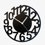 Horloge murale moderne ronde noire 30cm