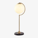 Lampe à poser LED doré avec boule en verre (plusieurs formes)