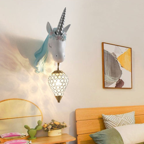 Applique murale moderne en forme de licorne pour enfant Eysa - vue 5 sur 8