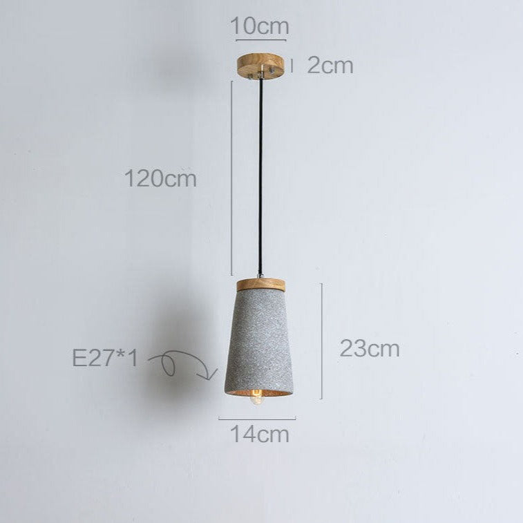 Suspension design LED avec abat-jour en ciment Marta - vue 10 sur 9