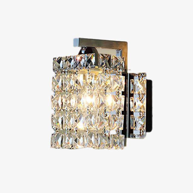 Applique murale LED à cristal et chromée