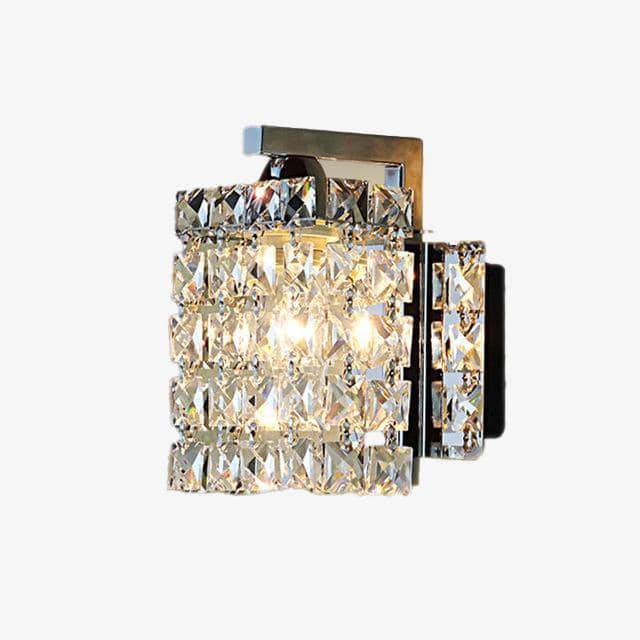 wall lamp crystal and chrome LED wall light
