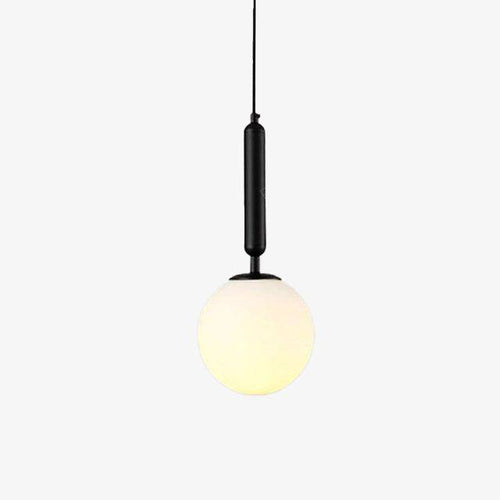 Suspension design LED avec tube en acier et sphère en verre Luxury - vue 2 sur 8