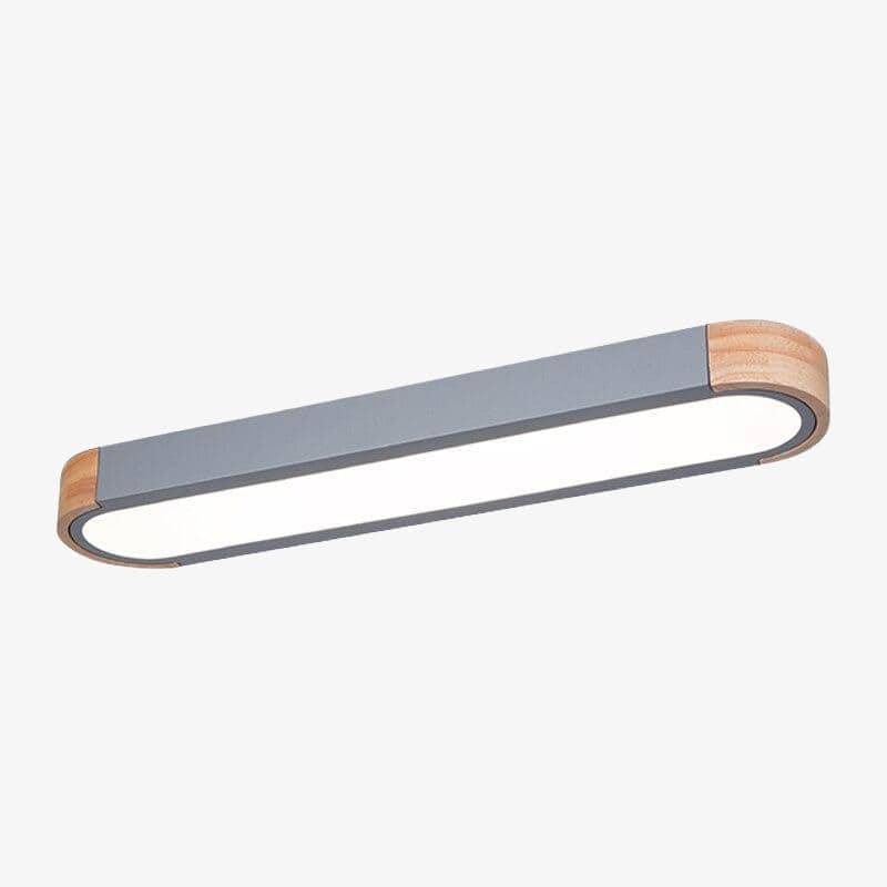 Plafonnier design LED en bois aux formes arrondies Loft