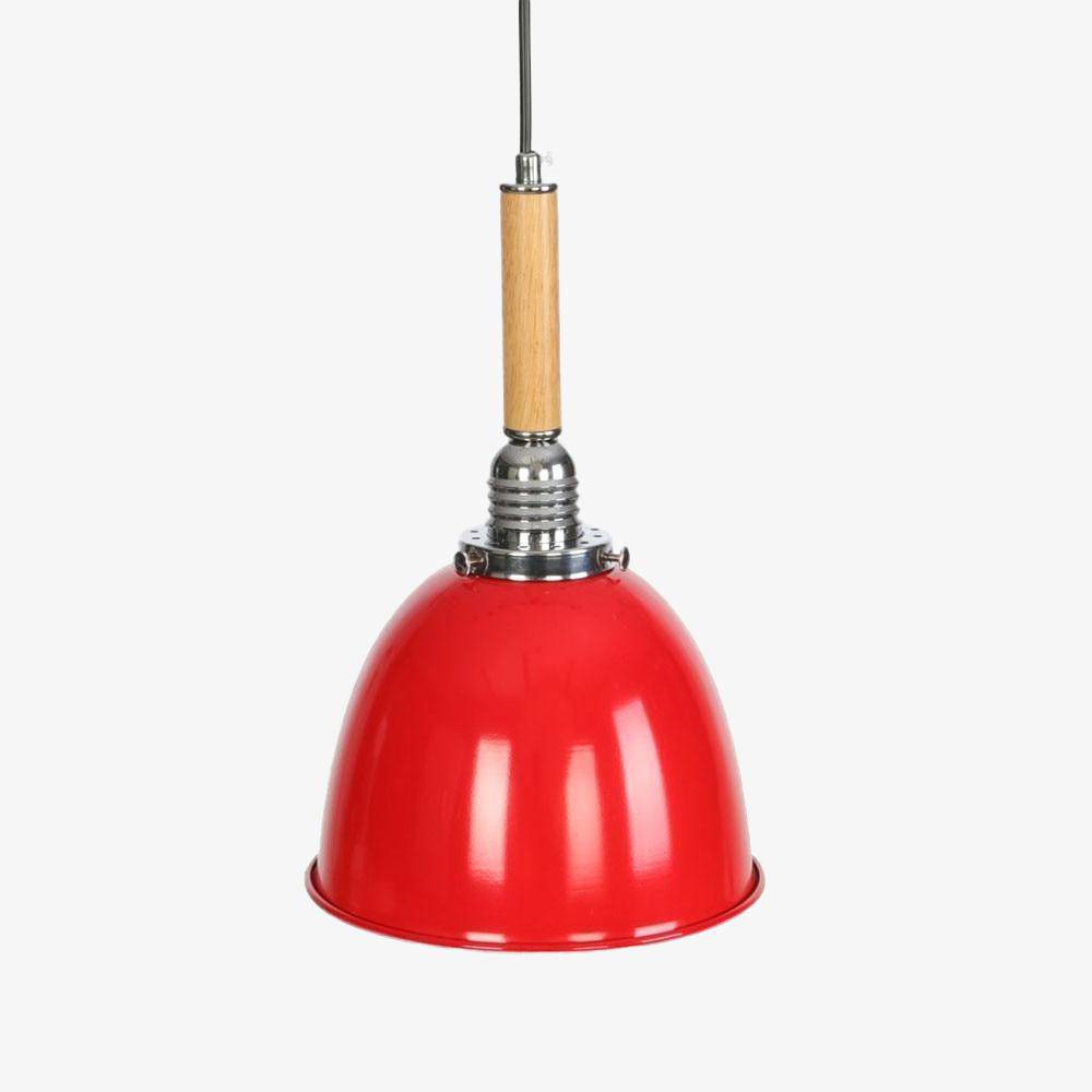 Suspension vintage LED en métal avec abat-jour style rétro