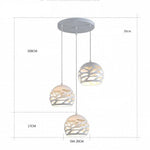 Suspension design blanc arrondis à trous LOFAHS