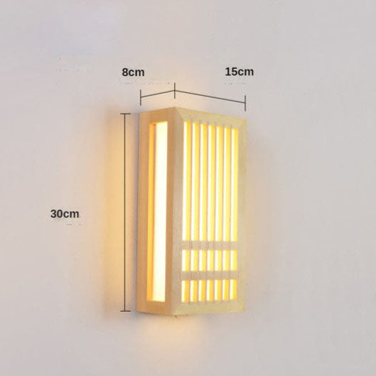 Aplique LED rectangular moderno Pastor de estilo japonés