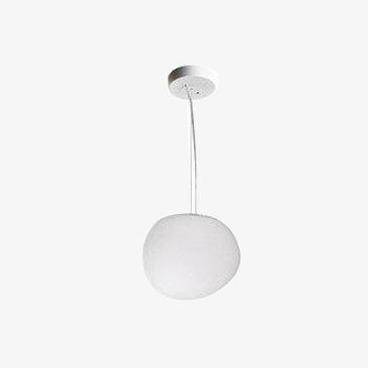 pendant light LED design oval shape white glass