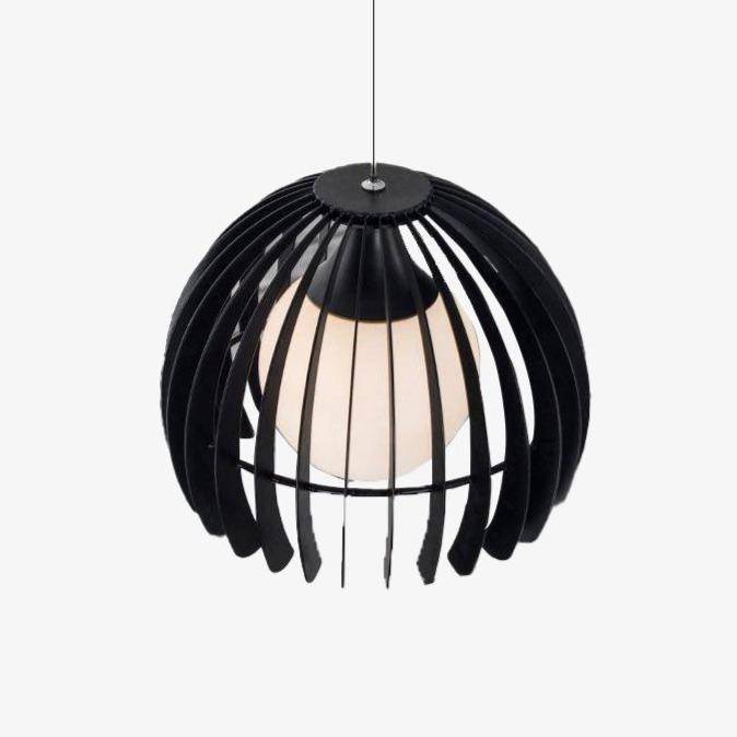 Lámpara de suspensión con LED design en forma de jaula con aspas redondeadas Birdcage