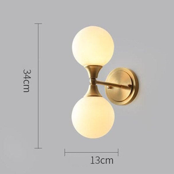 wall lamp LED wall light with two glass balls Delly