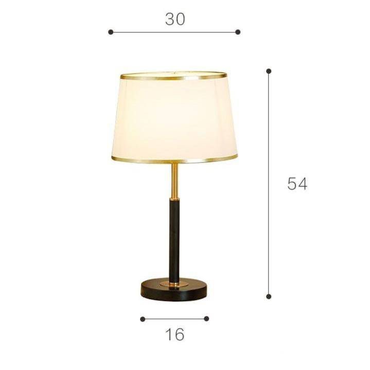 Moderna lámpara de mesa LED con pantalla dorada