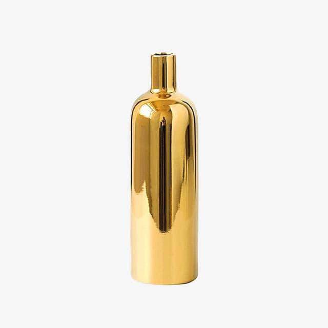 Vase moderne en métal doré B