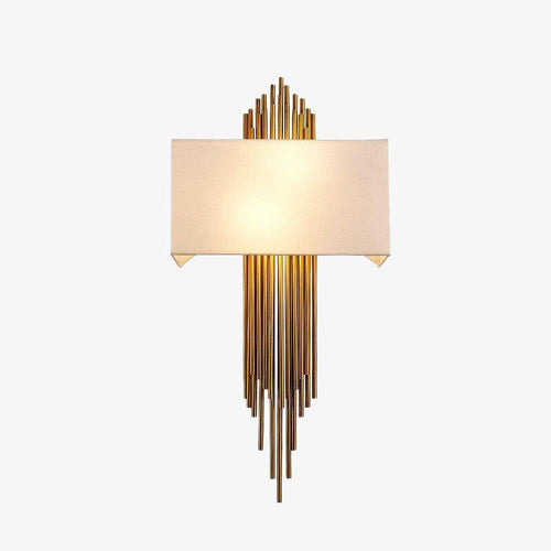 Applique murale design à LED dorée avec abat-jour blanc Luxury