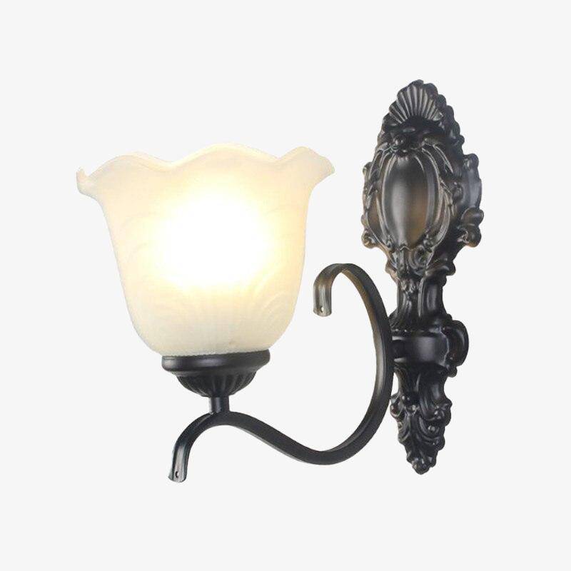 wall lamp retro LED wall lamp in black metal Country style
