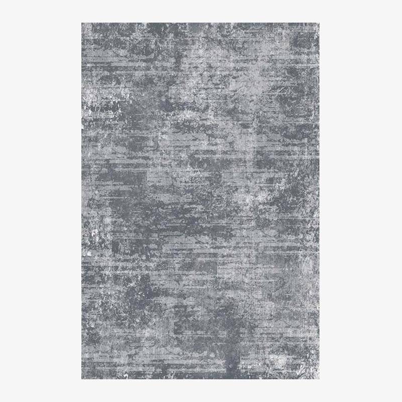 Alfombra rectangular gris oscuro estilo shaggy