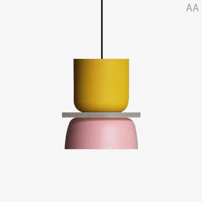 pendant light colorful Makazon playful shapes