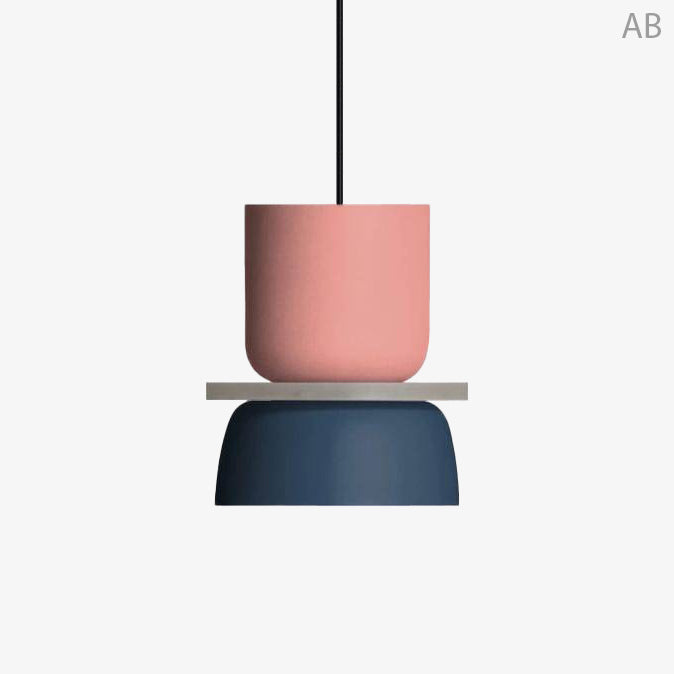 pendant light colorful Makazon playful shapes