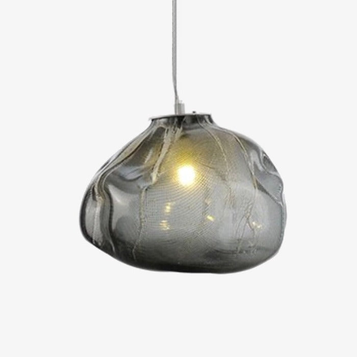 Suspension design à LED en verre soufflé style hang