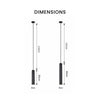 Suspension LED en tube cylindre