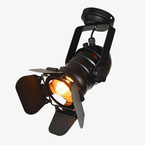 Projecteur Vintage E26/E27 noir (plusieurs tailles)