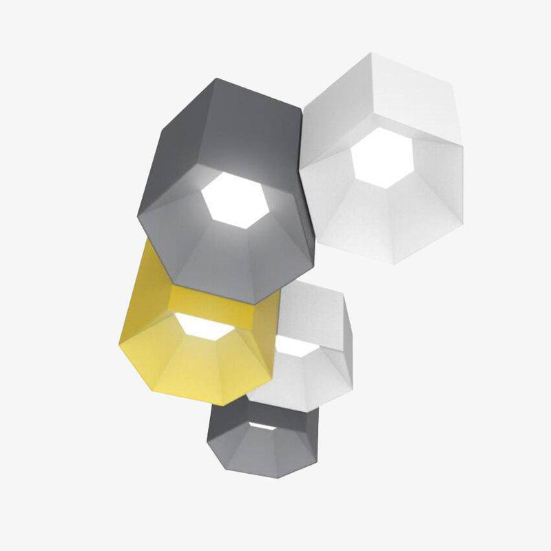 Hexagonal ceiling lamp in Geometric colour