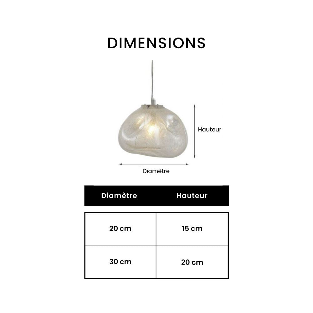 Suspension design en verre déformé Marsden - vue 9 sur 8