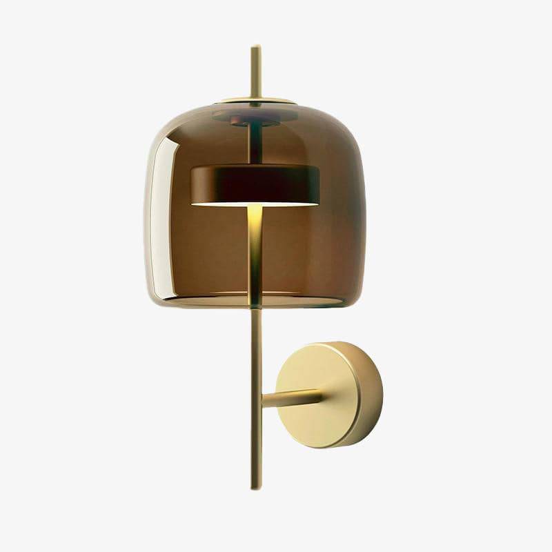 wall lamp LED design wall gold with lampshade retro glass Fix