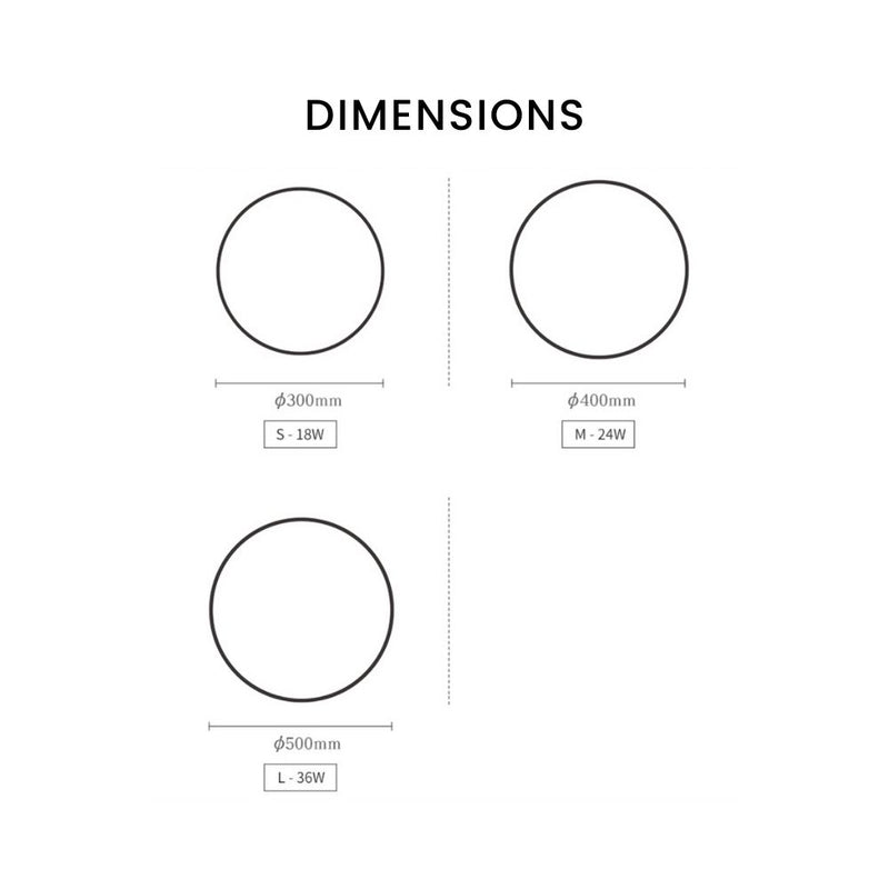 Plafonnier LED rond en métal de couleur et bois Shape
