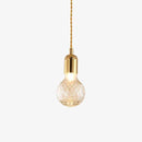 Lustre design doré LED en métal et verre cristal Loft