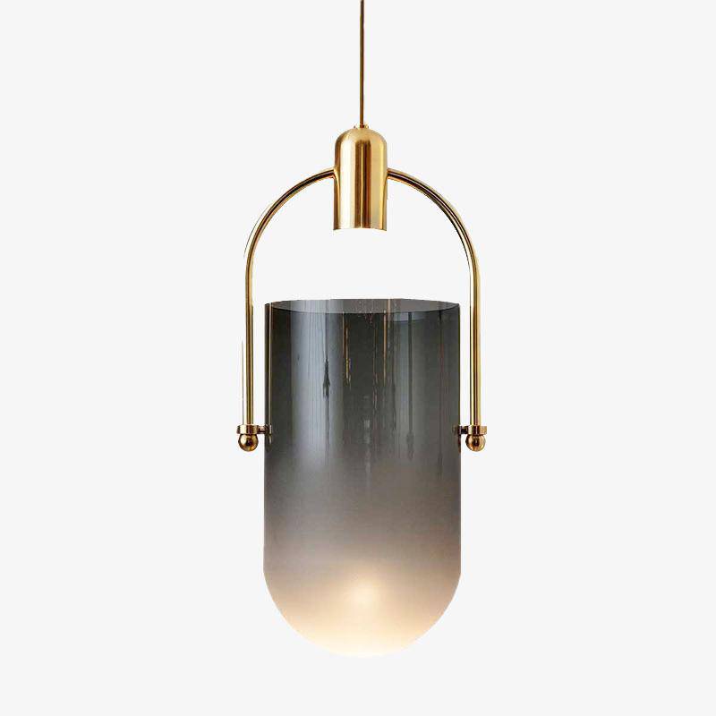 pendant light LED design with lampshade rounded Shadow glass