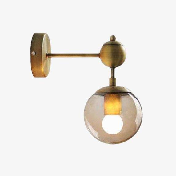 wall lamp Retro golden glass ball wall mount Style
