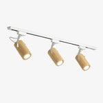 Plafonnier moderne LED avec plusieurs spots en bois Coffee