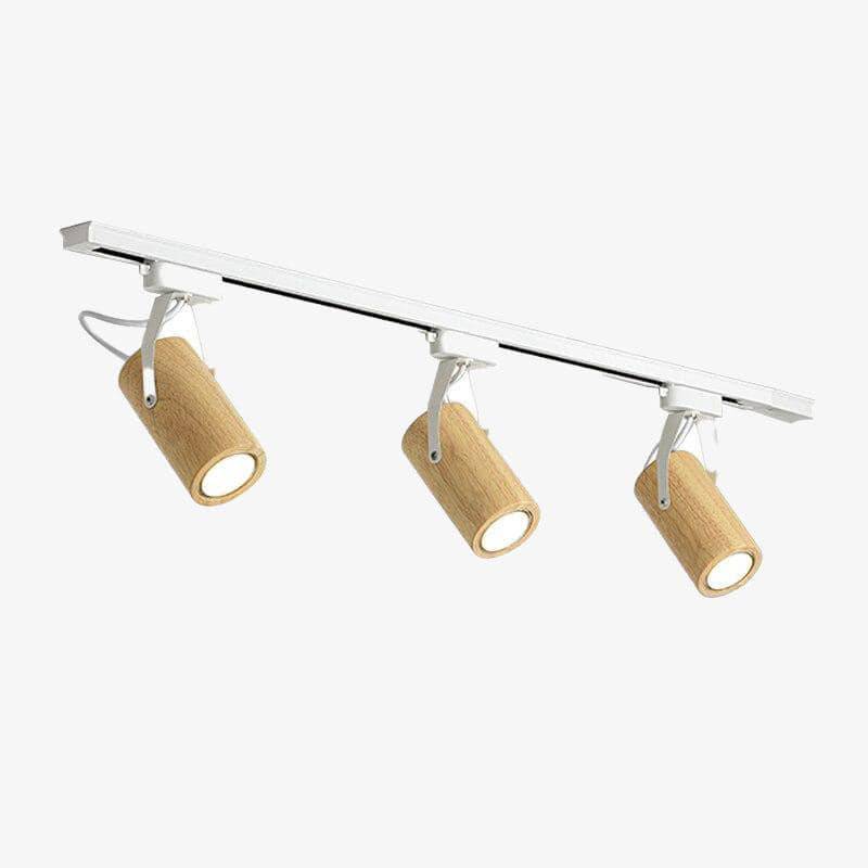 Plafonnier moderne LED avec plusieurs spots en bois Coffee